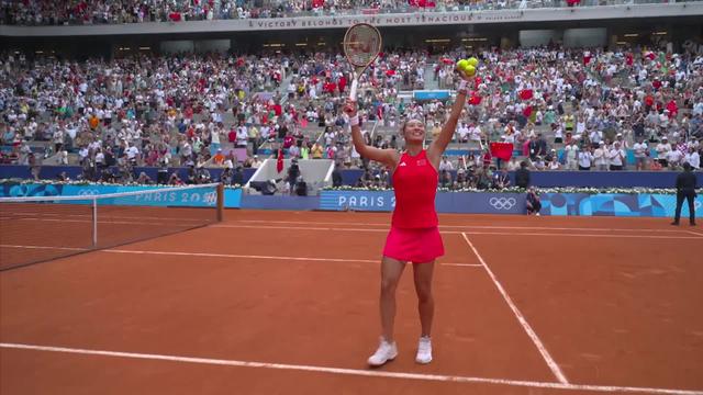 Finale dames, Q. Zheng (CHN) - D. Vekic (CRO) (6-2; 6-3): la Chinoise se joue de son adversaire en 2 sets et s'adjuge la médaille d'or