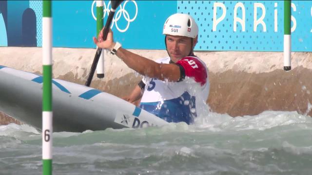 Slalom, finale: le passage de Martin Dougoud (SUI) qui termine 4e