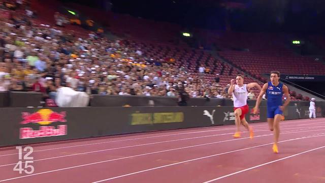 Armand Duplantis et Karsten Warholm se sont défiés au sprint sur 100 mètres, mercredi soir, à Zürich