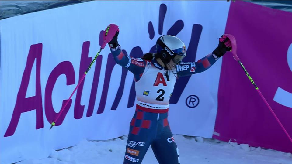 Semmering (AUT), slalom dames, 2e manche: Zrinka Ljutic (SUI) atomise la concurrence