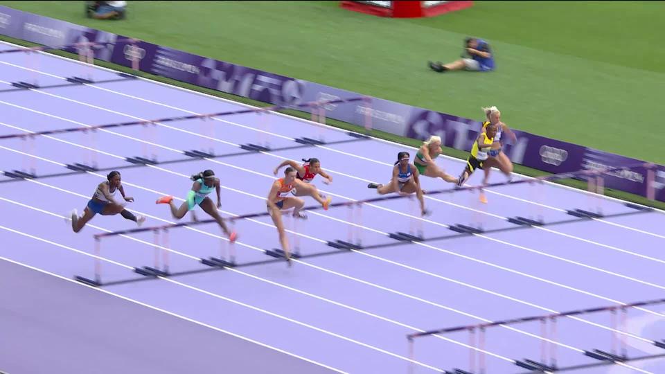 100m haies, 1-2 finale dames: pas de finale olympique pour Ditaji Kambundji (SUI) qui termine 5e de sa série en 12.68