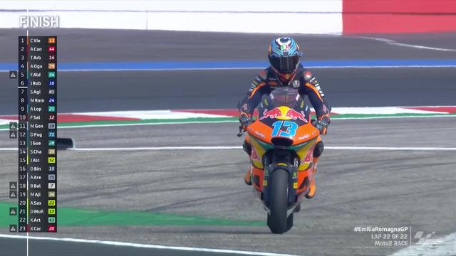 GP d'Émilie-Romagne (#14), Moto 2: C. Vietti (ITA), à domicile, remporte la course