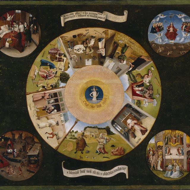 Jérôme Bosch, Les sept péchés capitaux (détail), vers 1450, Musée du Prado. [Musée du Prado, via Wikimedia DP]