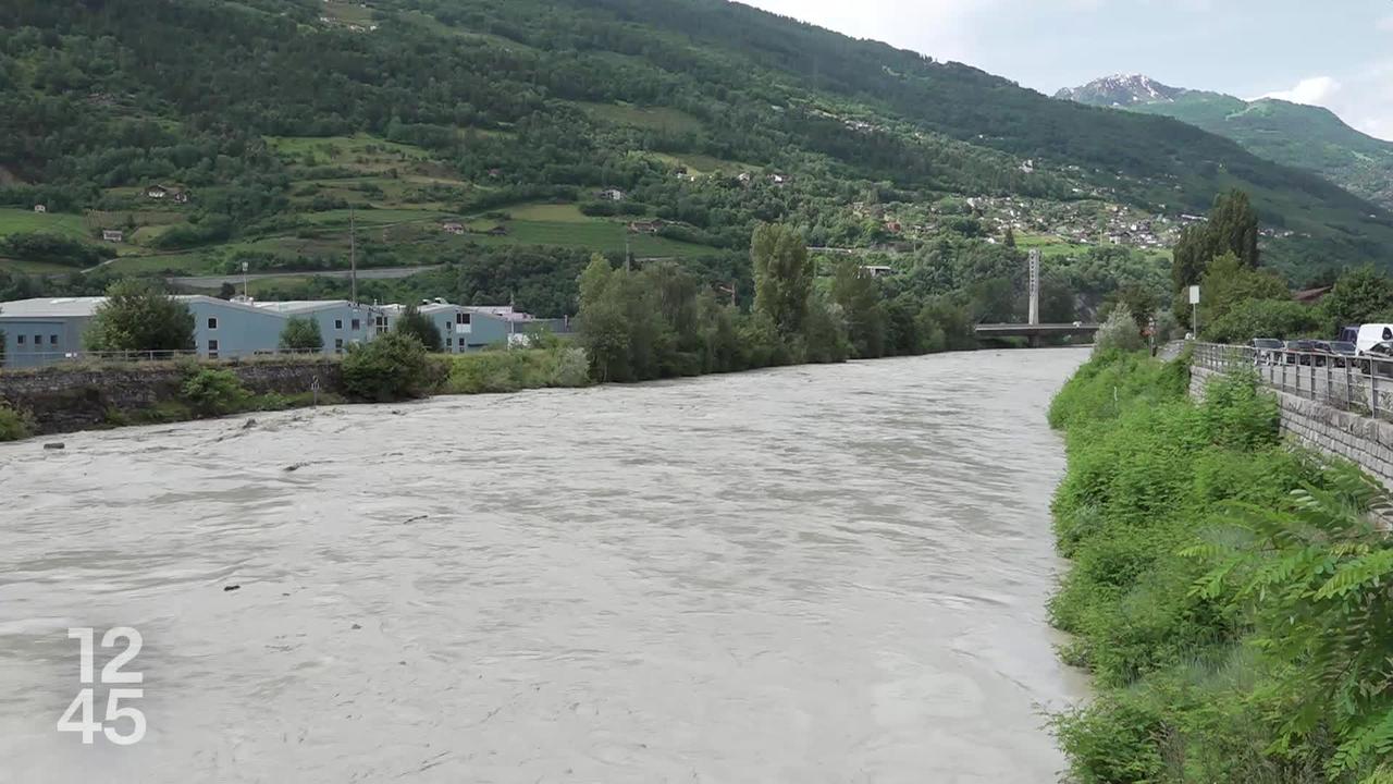 MétéoSuisse a lancé une alerte de niveau 3 sur 5 concernant un risque de crue pour le Rhône. Danger marqué en Valais