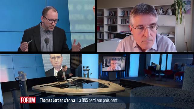 Thomas Jordan quitte la présidence de la BNS: interview de Philippe Bacchetta et de Cédric Wermuth