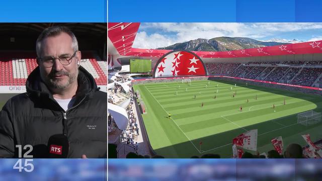 Cédric Jordan, chef du bureau RTS en Valais, revient sur la signature de la lettre d'intention, pour les créations d'ici 2030, d'une académie de football et d'un nouveau stade à Sion