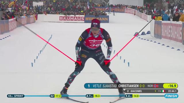 Ruhpolding (GER), sprint 10km messieurs: Vetle Sjaastad Christiansen (NOR) remporte sa 5e victoire