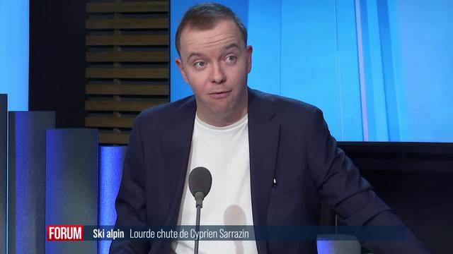 Ski alpin: le Français Cyprien Sarrazin souffre d'un hématome intracrânien après sa grave chute