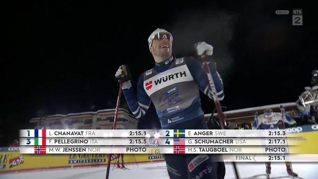 Tour de Ski: le Français Lucas Chavanat enlève haut la main le sprint nocturne de Davos