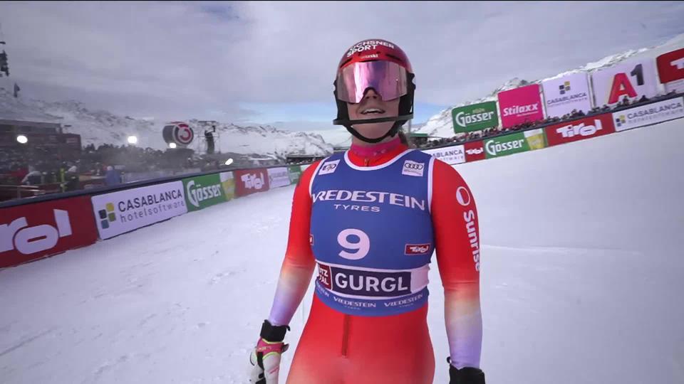 Gurgl (AUT), slalom dames, 2e manche: Mélanie Meillard (SUI) 2e provisoire