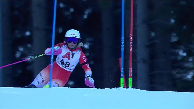 Semmering (AUT), slalom dames, 2e manche: Janine Mächler (SUI) marque ses premiers points dans la discipline