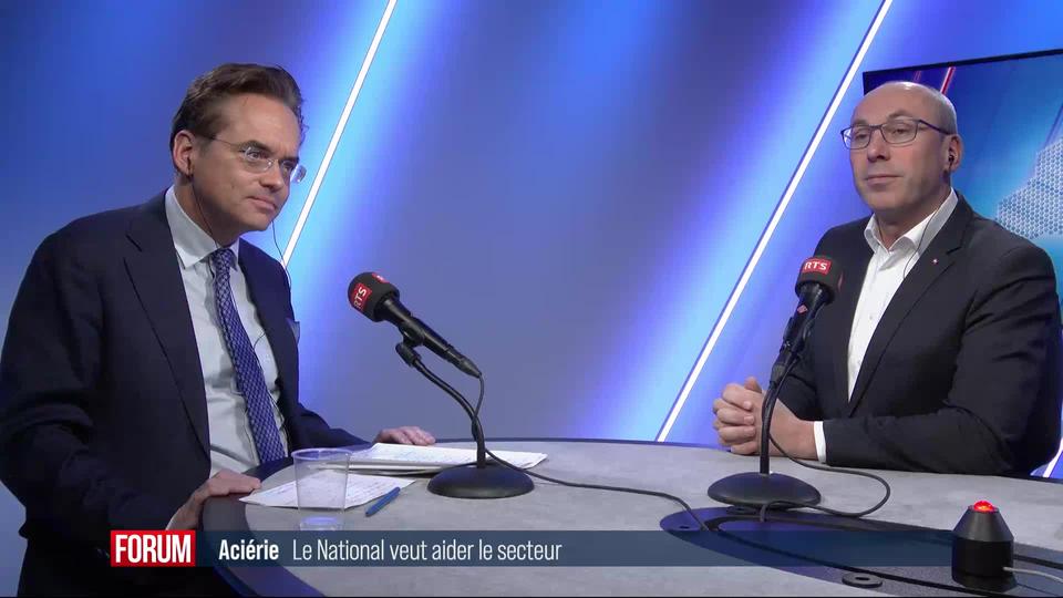 La Confédération doit-elle aider l’industrie suisse de l’acier? Débat entre Olivier Feller et Manfred Bühler