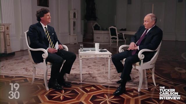Première interview de Vladimir Poutine à un journaliste occidental, l’ex-star américaine de Fox News Tucker Carlson