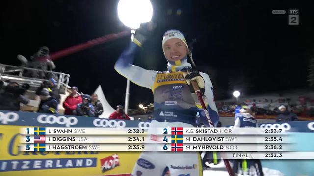 Tour de Ski: la Suédoise Linn Svahn remporte le sprint de Davos.