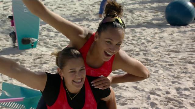 1-8, C. Xue-X. Xia (CHN) - Vergé-Dépré-Böbner (27-29; 17-21): superbe victoire en 2 sets de la paire suisse qui s'envole en quarts de finale