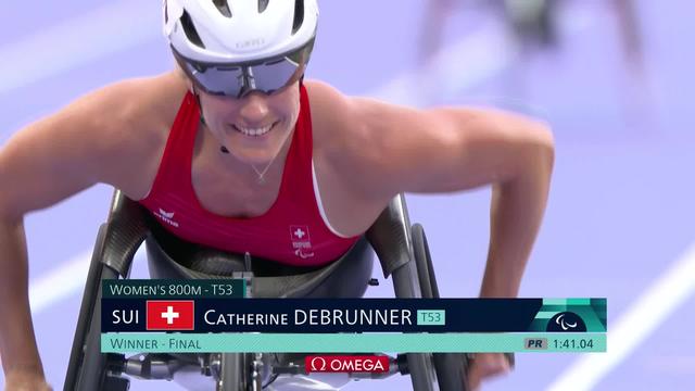 Jeux paralympiques - Paris 2024, 800m T53 dames : nouvelle médaille d'or pour Catherine Debrunner