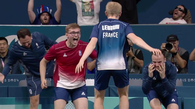 Petite finale par équipes messieurs: Felix Lebrun offre la médaille de bronze à l'équipe de France au 5e match