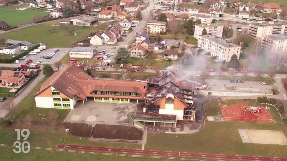 Un important incendie a détruit mercredi matin une partie du collège de Bière dans le canton de Vaud