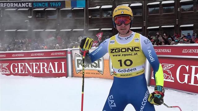 Val Gardena (ITA), Super-G messieurs: Mattia Casse (ITA) découpe la Saslong