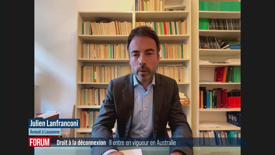 Quel "droit à la déconnexion" pour les Suisses? Interview de Julien Lanfranconi (vidéo)