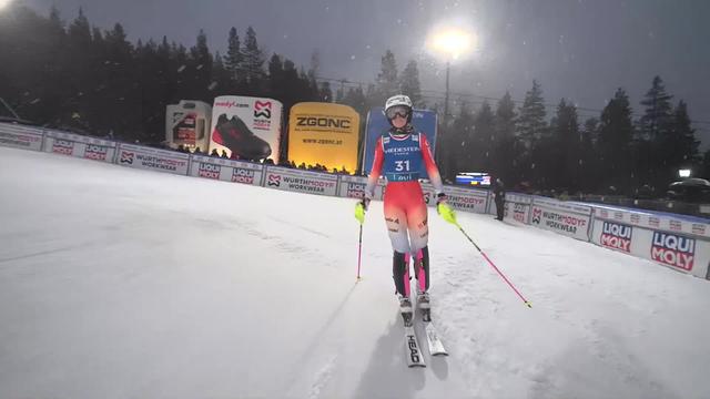 Levi (FIN), slalom dames, 1re manche: Aline Danioth (SUI) manque la qualification