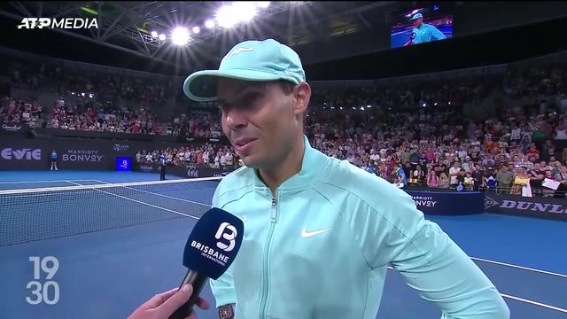 Rafael Nadal impressionne sur le court de Brisbane, en Australie, après une longue absence de 50 semaines