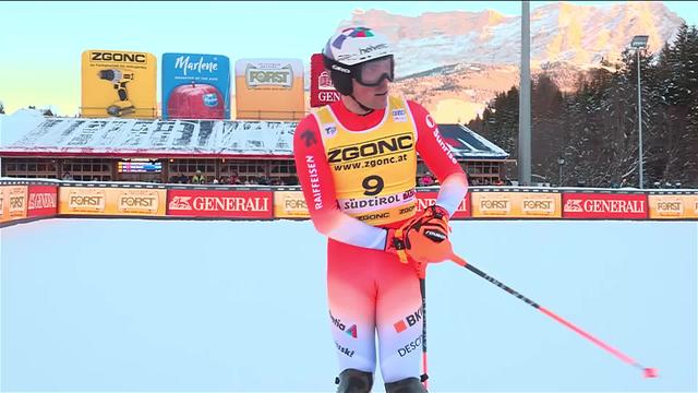 Alta Badia (ITA), slalom messieurs, 1re manche: Daniel Yule (SUI) en embuscade pour un podium