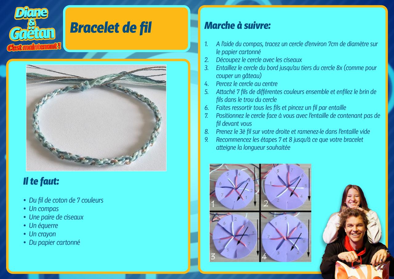 Bracelet en fil d'Arianne. [Cactus Productions / RTS]