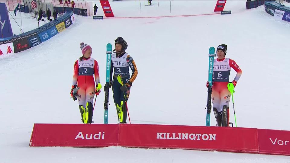 Killington (USA), slalom dames: Camille Rast et Wendy Holdener célèbrent leur doublé