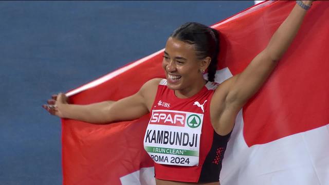 Rome (ITA), 100m haies: médaille d'argent pour Ditaji Kambundji (SUI)