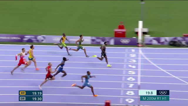 200m, séries messieurs: Felix Svensson (SUI) termine 5e de sa série et devra passer par les repêchages