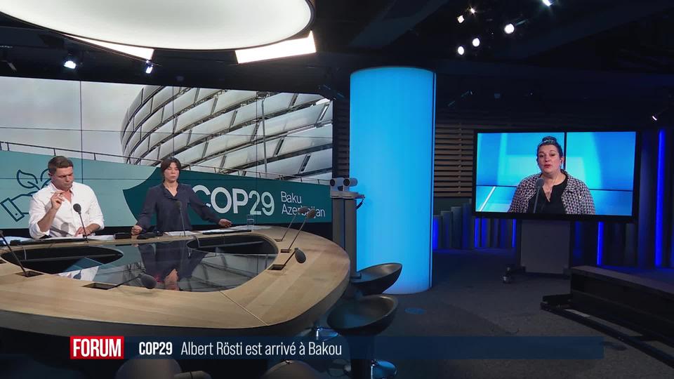 Discours controversé d’Albert Rösti à la COP29: débat entre Delphine Klopfenstein-Broggini et Pierre-André Page