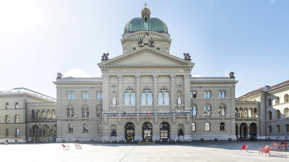 Le palais fédéral à Berne. [Keystone - Christian Beutler]
