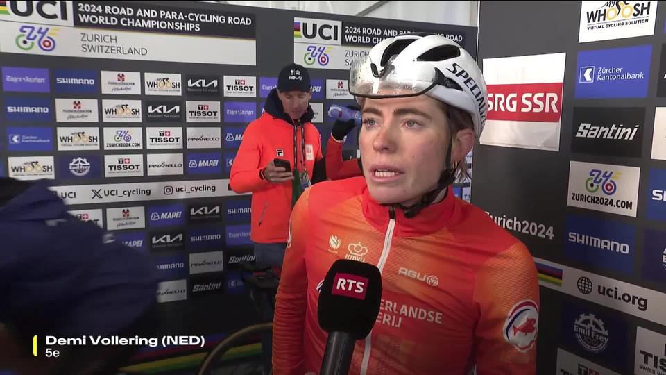 Cyclisme, Mondiaux de Zurich 2024: interview de Demi Vollering (NED)