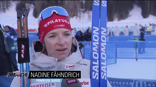 Ski de fond, Coupe du monde, 20km mass start: Nadine Fähnidrich (SUI) sur la dernière marche du podium