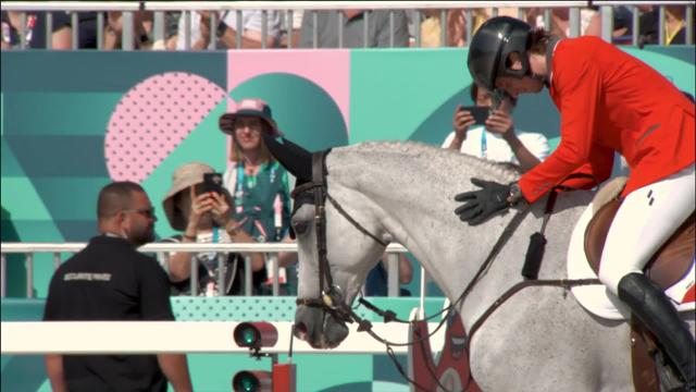 Saut d'obstacles individuel, finale messieurs: Martin Fuchs (SUI) termine 10ème à cause d'une faute au dernier obstacle