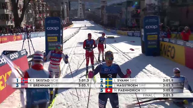 Drammen (NOR), sprint classique dames: Skistad (NOR) s'impose à domicile, Fähndrich (SUI) termine au 5e rang