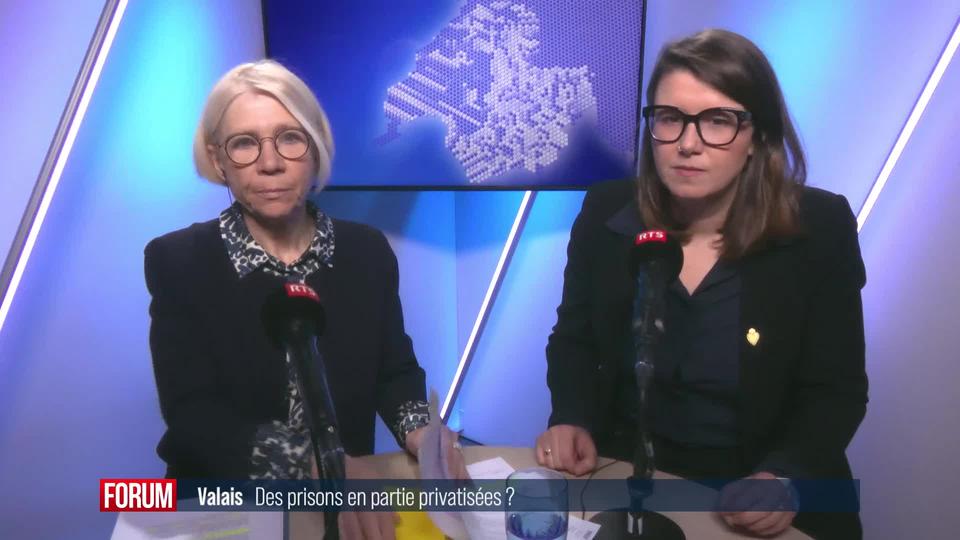 Le Valais doit-il privatiser ses prisons pour enfermer plus de détenus? Débat entre Aude Rapin et Patricia Meylan (vidéo)