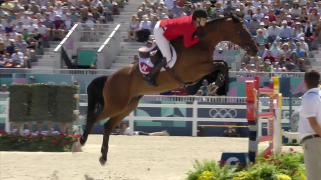 Saut d'obstacle individuel, qualifications: deux erreurs pour le Genevois Edouard Schmitz, qui ne verra pas la finale de demain