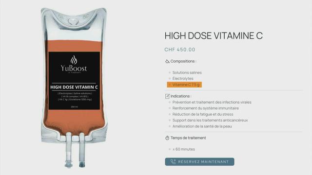 Le business des injections vitaminées : une pratique controversée en Suisse romande