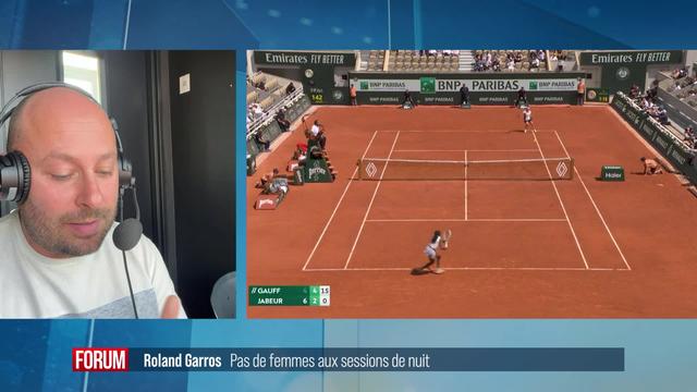 Roland Garros: pas de matchs féminins lors des sessions nocturnes