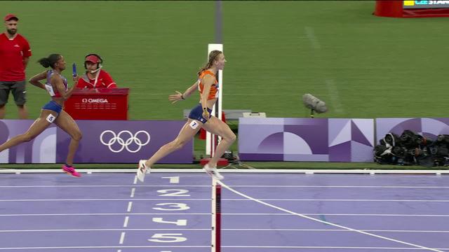 4x400m relais, finale mixte: Une remontée incroyable de F. Bol (NED) permet aux Pays-bas de décrocher l'or devant les États-Unis et la Grande-Bretagne