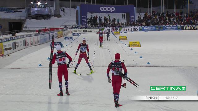 Lahti (FIN), sprint par équipes messieurs: la Norvège signe un doublé avec ces deux équipes, la Finlande complète le podium après la photo finish