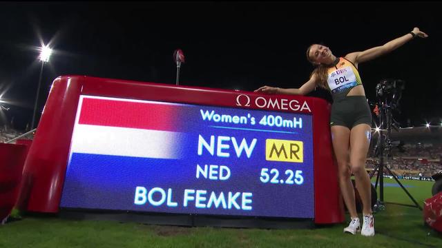 Lausanne, 400m haies dames: record du meeting pour Femke BOL (NED) (52.25)