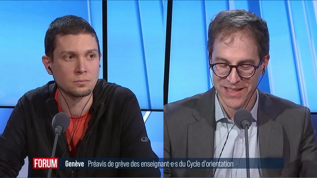 Préavis de grève des enseignants du cycle d’orientation à Genève