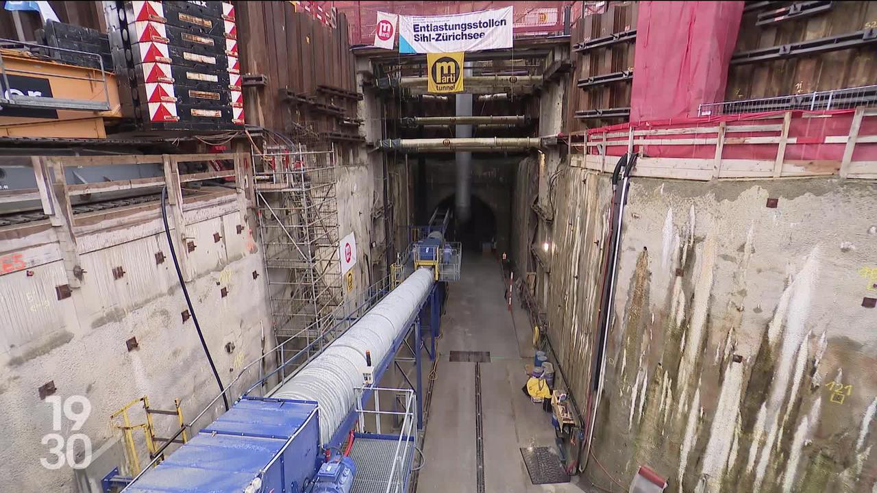 Le canton de Zurich construit actuellement un tunnel afin de prévenir un débordement de la rivière la Sihl