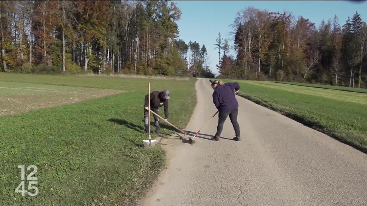 Depuis des siècles, les habitants d'Auboranges dans le canton de Fribourg, se plient aux corvées communales. Cette tradition a pris fin ce samedi