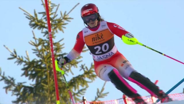 Jasna (SVK), slalom dames, 2e manche: belle 5e place pour Mélanie Meillard (SUI)