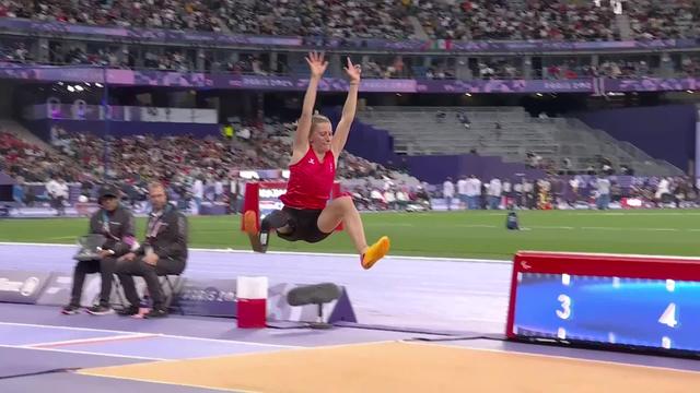 Paralympiques, athlétisme, finale saut en longueur dames: Elena Kratter (SUI) décroche le bronze !