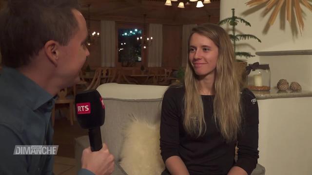 Ski alpin, Slalom nocturne de Flachau: Camille Rast à l'interview